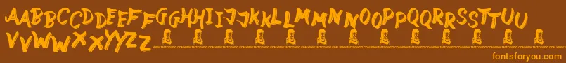 StreetWild Font – Orange Fonts on Brown Background