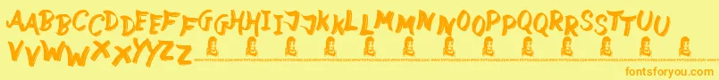 StreetWild Font – Orange Fonts on Yellow Background