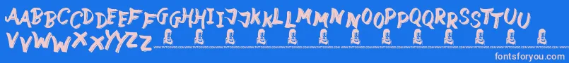 StreetWild Font – Pink Fonts on Blue Background