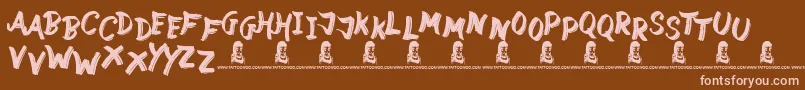 Czcionka StreetWild – różowe czcionki na brązowym tle