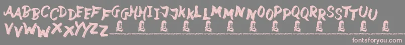 フォントStreetWild – 灰色の背景にピンクのフォント
