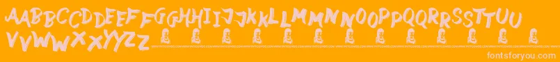 StreetWild Font – Pink Fonts on Orange Background