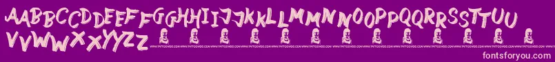 StreetWild-fontti – vaaleanpunaiset fontit violetilla taustalla