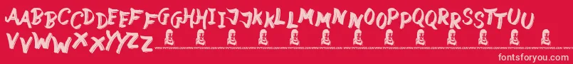 Czcionka StreetWild – różowe czcionki na czerwonym tle