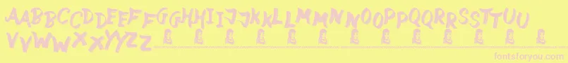Fonte StreetWild – fontes rosa em um fundo amarelo