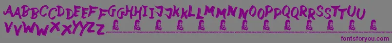 StreetWild Font – Purple Fonts on Gray Background