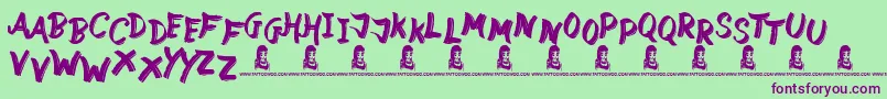 Шрифт StreetWild – фиолетовые шрифты на зелёном фоне