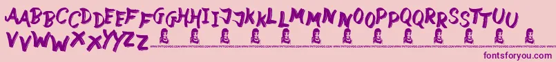 StreetWild-Schriftart – Violette Schriften auf rosa Hintergrund