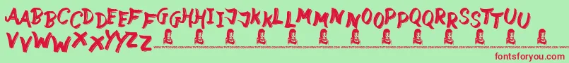StreetWild Font – Red Fonts on Green Background