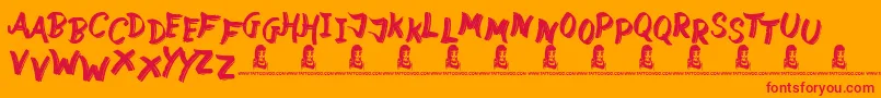 StreetWild Font – Red Fonts on Orange Background