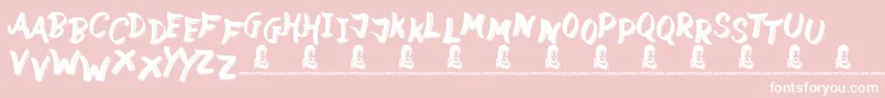 StreetWild-Schriftart – Weiße Schriften auf rosa Hintergrund