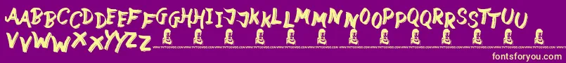 Fonte StreetWild – fontes amarelas em um fundo roxo