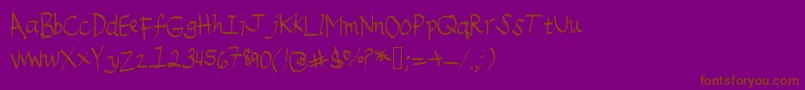 Шрифт Emileedigital – коричневые шрифты на фиолетовом фоне