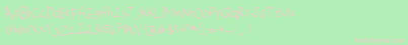 フォントEmileedigital – 緑の背景にピンクのフォント