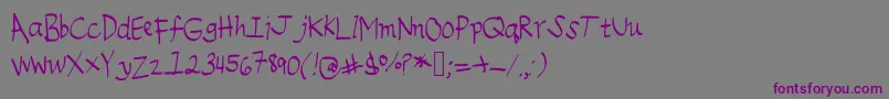 Шрифт Emileedigital – фиолетовые шрифты на сером фоне