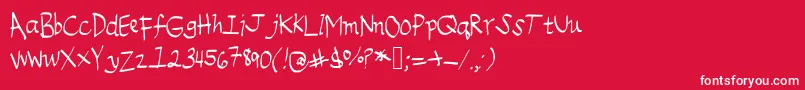 Emileedigital Font – White Fonts on Red Background