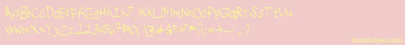 Emileedigital Font – Yellow Fonts on Pink Background