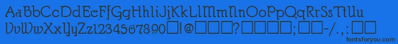 ChurchmanRegular Font – Black Fonts on Blue Background