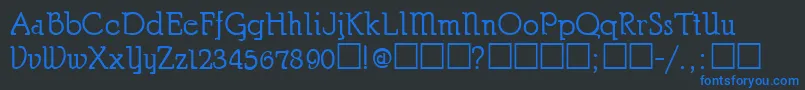 Шрифт ChurchmanRegular – синие шрифты на чёрном фоне