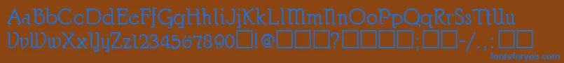 ChurchmanRegular Font – Blue Fonts on Brown Background