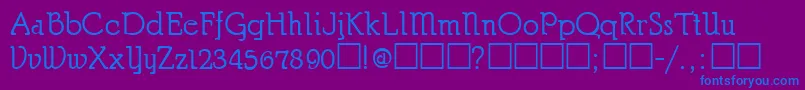 ChurchmanRegular Font – Blue Fonts on Purple Background