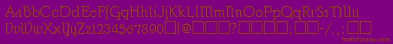 ChurchmanRegular Font – Brown Fonts on Purple Background