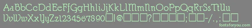 ChurchmanRegular-fontti – vihreät fontit harmaalla taustalla