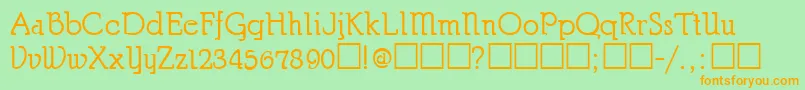 ChurchmanRegular Font – Orange Fonts on Green Background