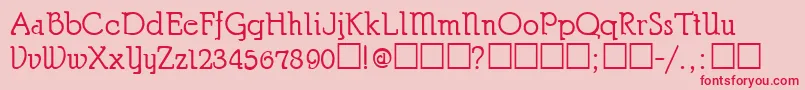 ChurchmanRegular Font – Red Fonts on Pink Background