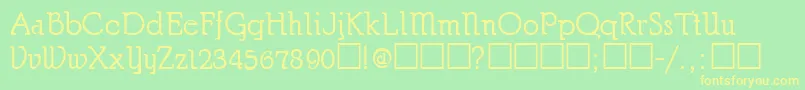 ChurchmanRegular Font – Yellow Fonts on Green Background