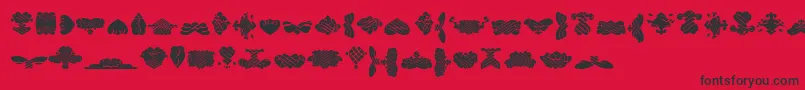 BlackOrnamentsFree Font – Black Fonts on Red Background