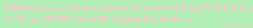 BlackOrnamentsFree Font – Pink Fonts on Green Background