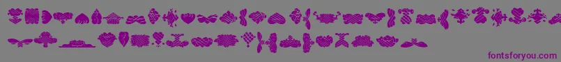BlackOrnamentsFree Font – Purple Fonts on Gray Background