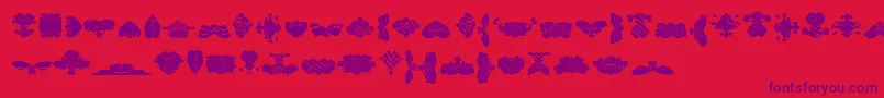 フォントBlackOrnamentsFree – 赤い背景に紫のフォント