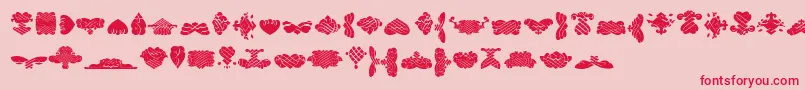 BlackOrnamentsFree-Schriftart – Rote Schriften auf rosa Hintergrund