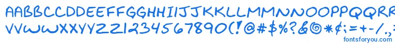 BiklyBold Font – Blue Fonts on White Background