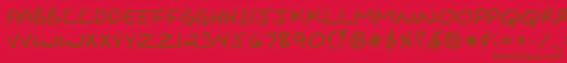 Шрифт BiklyBold – коричневые шрифты на красном фоне