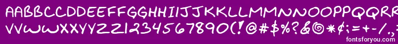 BiklyBold Font – White Fonts on Purple Background