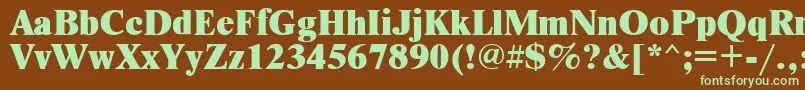 Nwx95C Font – Green Fonts on Brown Background