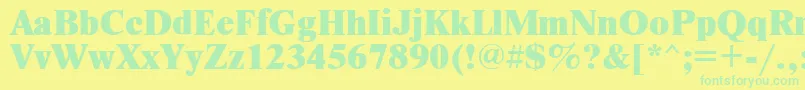 Nwx95C Font – Green Fonts on Yellow Background