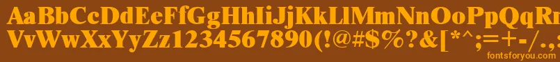 Nwx95C Font – Orange Fonts on Brown Background