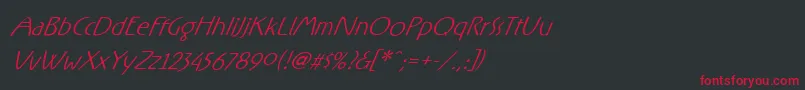 RxFiveone Font – Red Fonts on Black Background