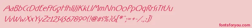 RxFiveone Font – Red Fonts on Pink Background