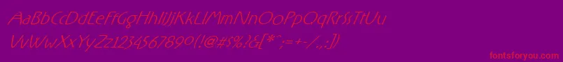 RxFiveone Font – Red Fonts on Purple Background