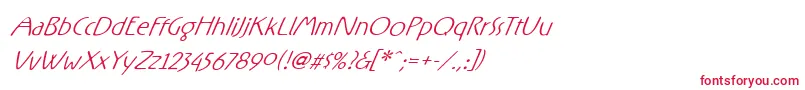 RxFiveone Font – Red Fonts on White Background