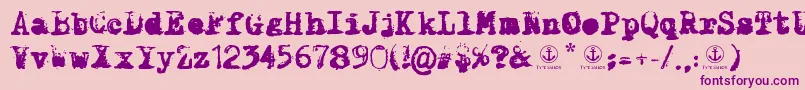 XClassified Font – Purple Fonts on Pink Background