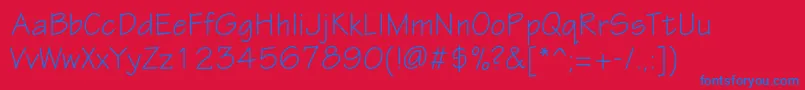 Eskiztwoc Font – Blue Fonts on Red Background