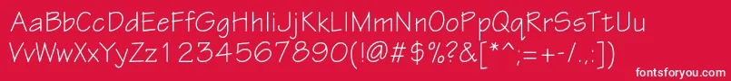 Eskiztwoc Font – White Fonts on Red Background