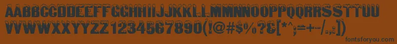 SnowtopCaps Font – Black Fonts on Brown Background