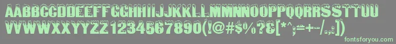SnowtopCaps Font – Green Fonts on Gray Background